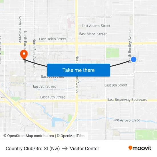 Country Club/3rd St (Nw) to Visitor Center map