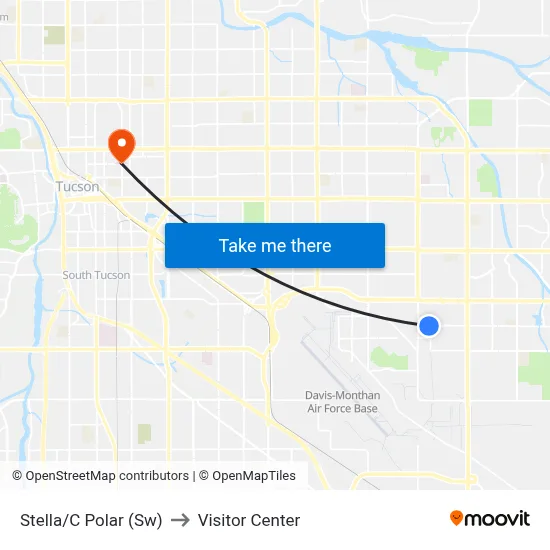 Stella/C Polar (Sw) to Visitor Center map