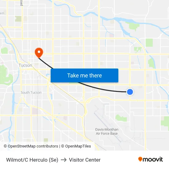 Wilmot/C Herculo (Se) to Visitor Center map
