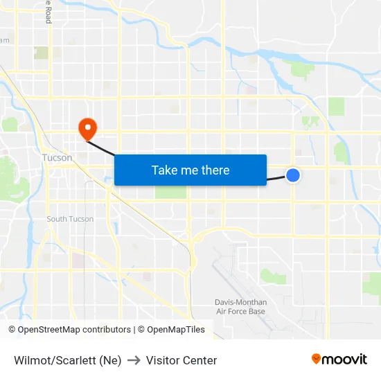 Wilmot/Scarlett (Ne) to Visitor Center map