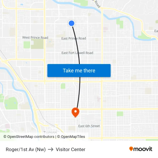 Roger/1st Av (Nw) to Visitor Center map