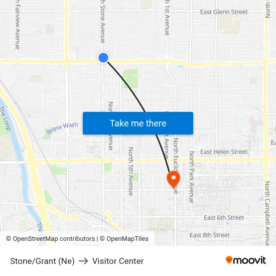 Stone/Grant (Ne) to Visitor Center map