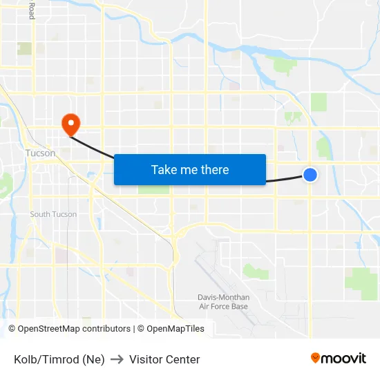 Kolb/Timrod (Ne) to Visitor Center map