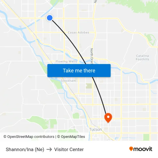 Shannon/Ina (Ne) to Visitor Center map