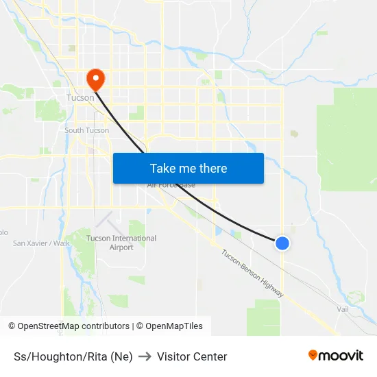 Ss/Houghton/Rita (Ne) to Visitor Center map