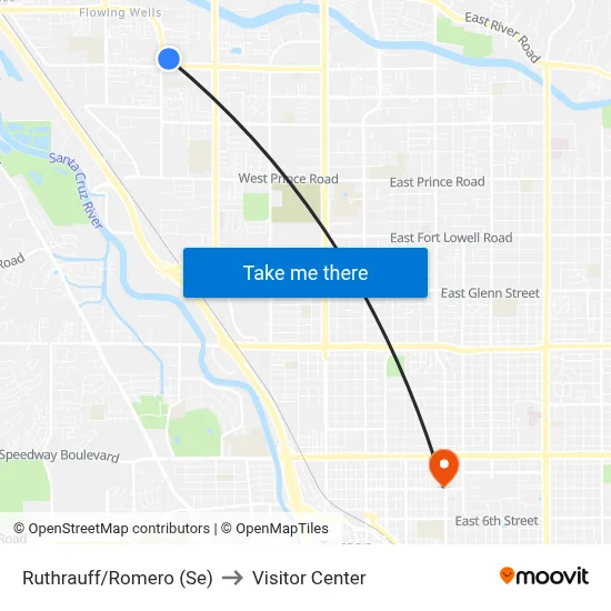 Ruthrauff/Romero (Se) to Visitor Center map