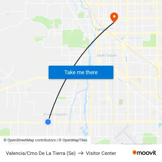Valencia/Cmo De La Tierra (Se) to Visitor Center map