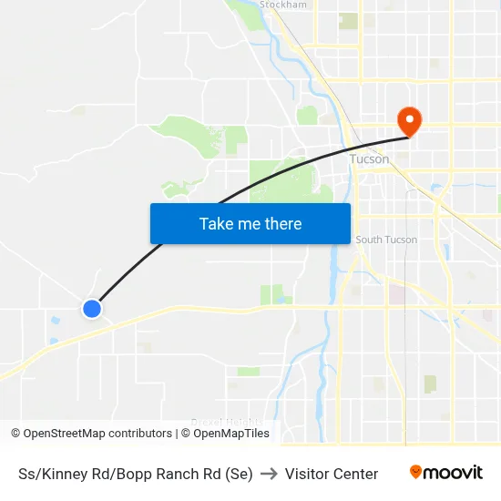 Ss/Kinney Rd/Bopp Ranch Rd (Se) to Visitor Center map