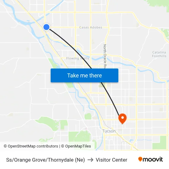 Ss/Orange Grove/Thornydale (Ne) to Visitor Center map
