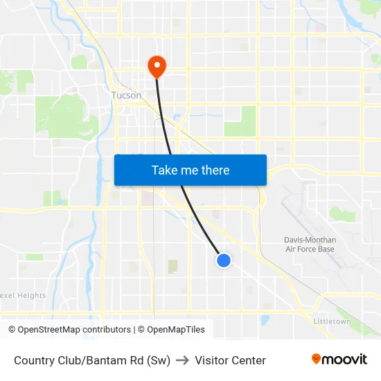 Country Club/Bantam Rd (Sw) to Visitor Center map