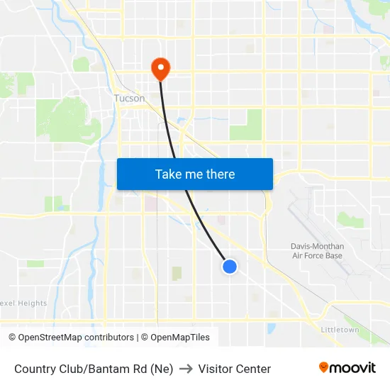 Country Club/Bantam Rd (Ne) to Visitor Center map