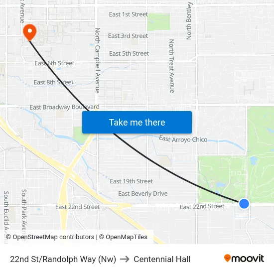 22nd St/Randolph Way (Nw) to Centennial Hall map