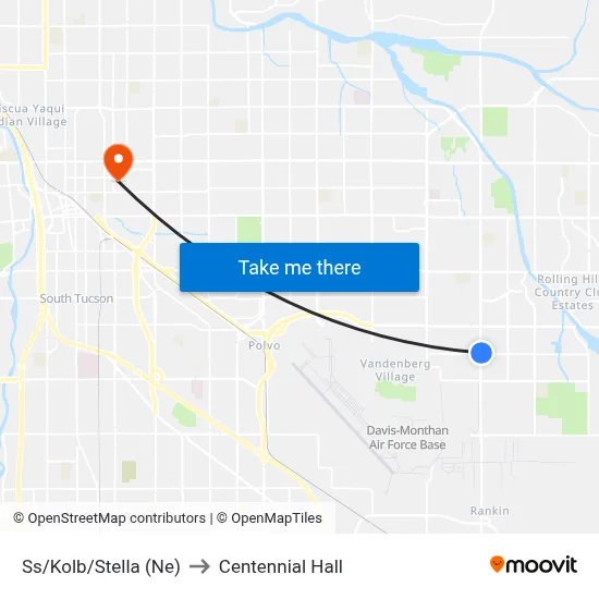 Ss/Kolb/Stella (Ne) to Centennial Hall map