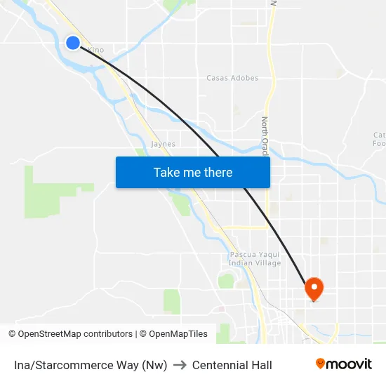 Ina/Starcommerce Way (Nw) to Centennial Hall map