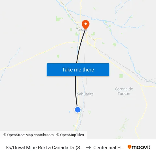 Ss/Duval Mine Rd/La Canada Dr (Se) to Centennial Hall map