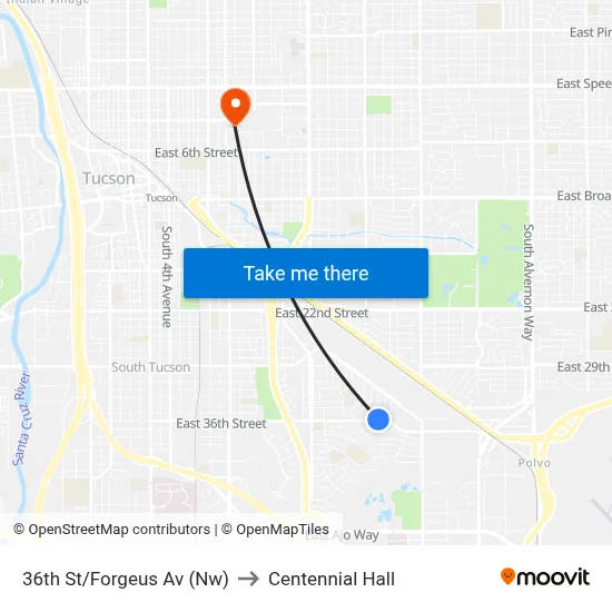 36th St/Forgeus Av (Nw) to Centennial Hall map