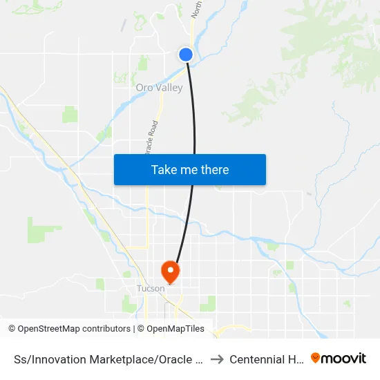 Ss/Innovation Marketplace/Oracle (In) to Centennial Hall map
