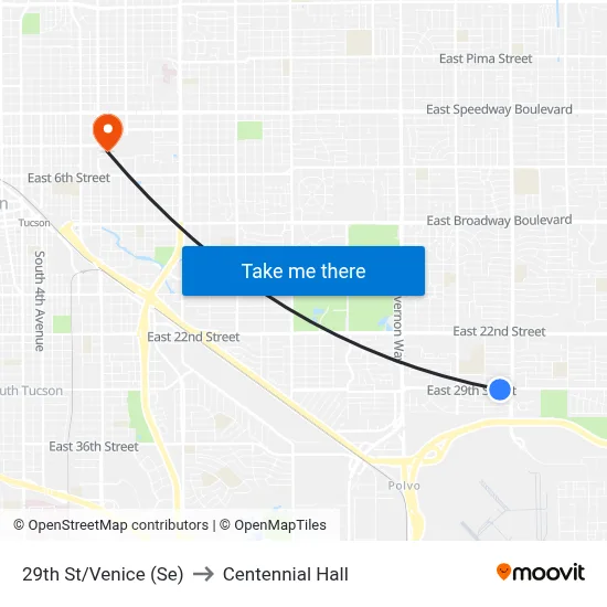 29th St/Venice (Se) to Centennial Hall map