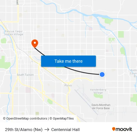 29th St/Alamo (Nw) to Centennial Hall map