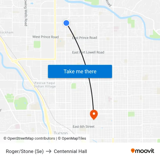 Roger/Stone (Se) to Centennial Hall map
