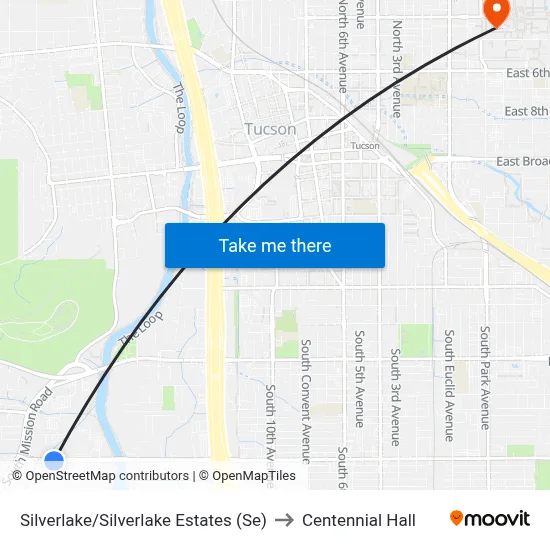 Silverlake/Silverlake Estates (Se) to Centennial Hall map