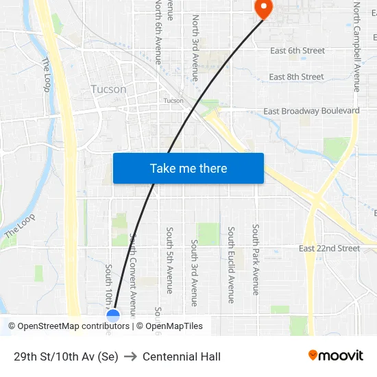 29th St/10th Av (Se) to Centennial Hall map