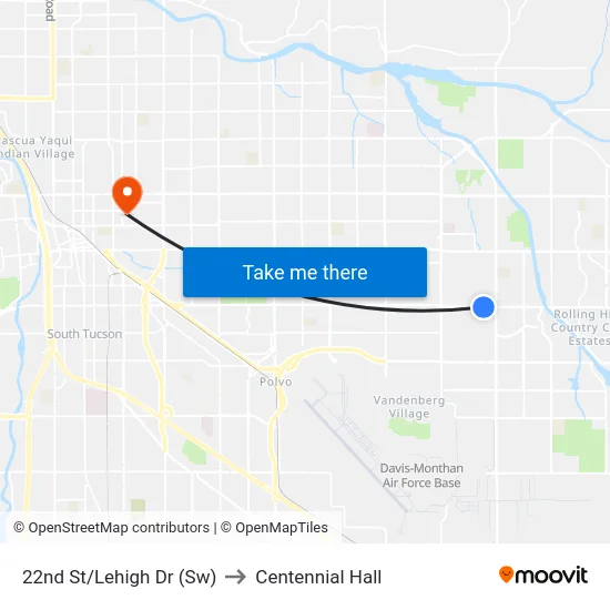 22nd St/Lehigh Dr (Sw) to Centennial Hall map