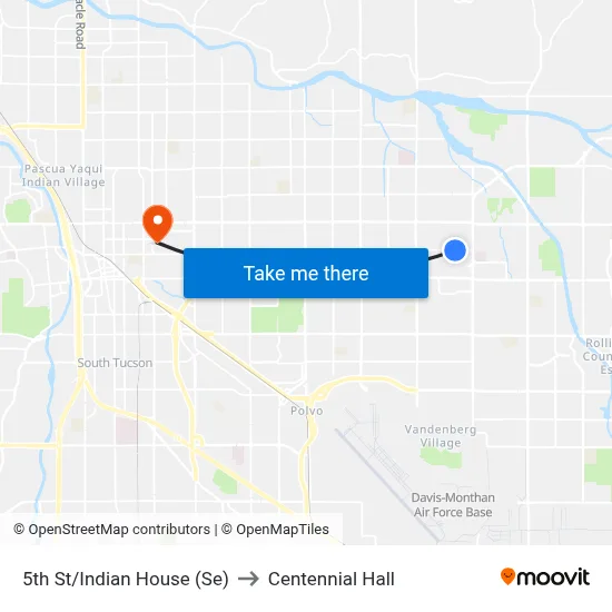 5th St/Indian House (Se) to Centennial Hall map
