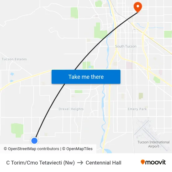 C Torim/Cmo Tetaviecti (Nw) to Centennial Hall map