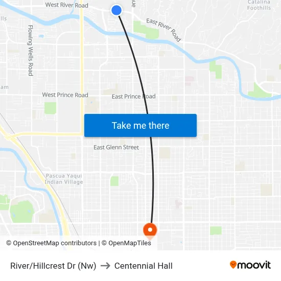 River/Hillcrest Dr (Nw) to Centennial Hall map