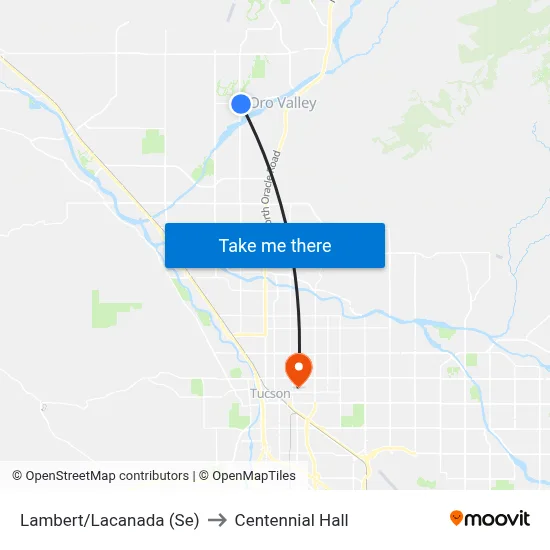 Lambert/Lacanada (Se) to Centennial Hall map