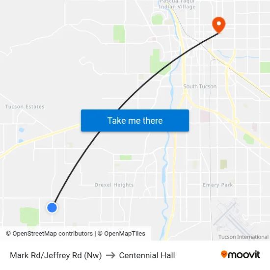 Mark Rd/Jeffrey Rd (Nw) to Centennial Hall map