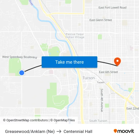 Greasewood/Anklam (Ne) to Centennial Hall map