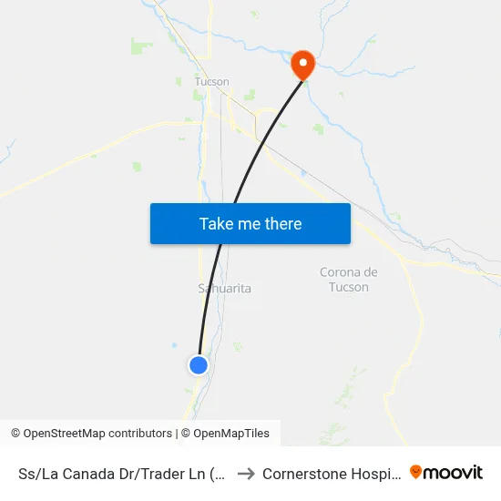 Ss/La Canada Dr/Trader Ln (Ne) to Cornerstone Hospital map