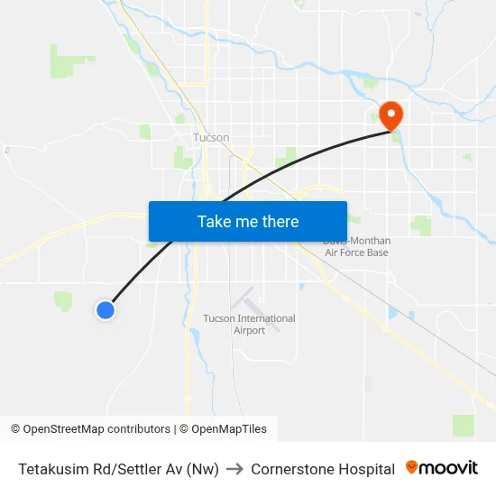 Tetakusim Rd/Settler Av (Nw) to Cornerstone Hospital map