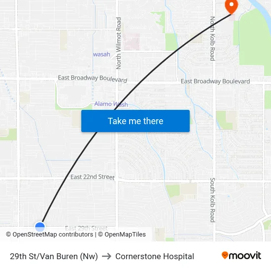 29th St/Van Buren (Nw) to Cornerstone Hospital map