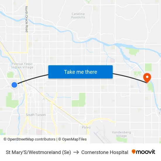 St Mary'S/Westmoreland (Se) to Cornerstone Hospital map