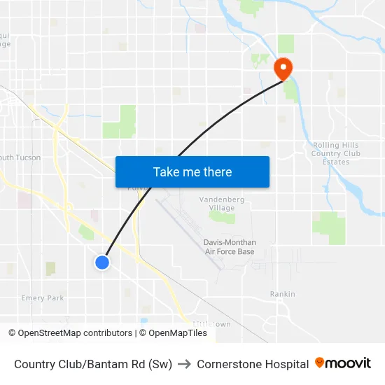 Country Club/Bantam Rd (Sw) to Cornerstone Hospital map