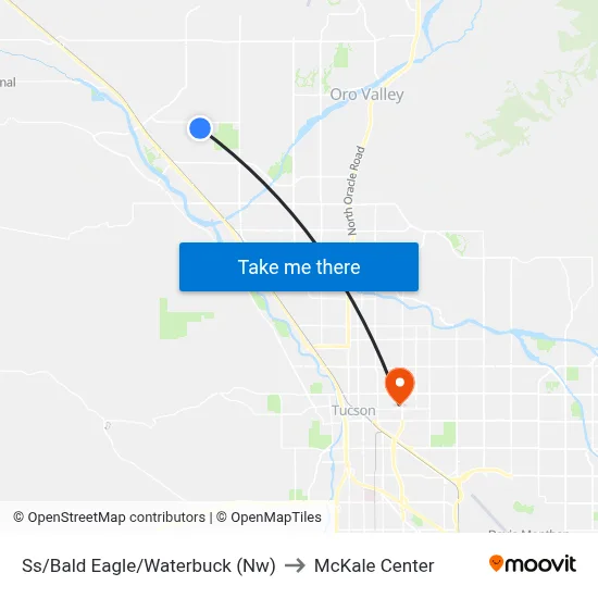 Ss/Bald Eagle/Waterbuck (Nw) to McKale Center map