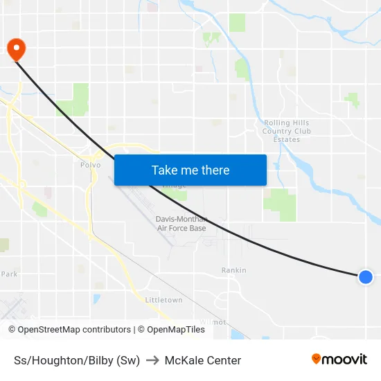 Ss/Houghton/Bilby (Sw) to McKale Center map