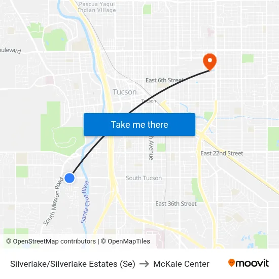 Silverlake/Silverlake Estates (Se) to McKale Center map