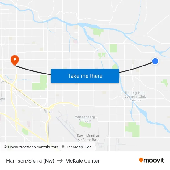 Harrison/Sierra (Nw) to McKale Center map