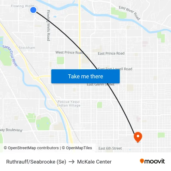 Ruthrauff/Seabrooke (Se) to McKale Center map