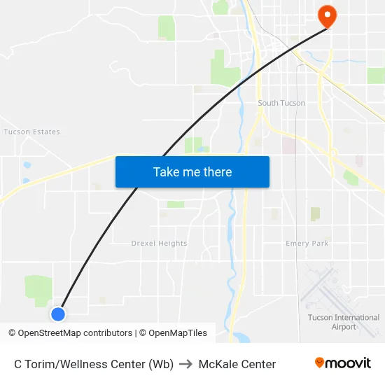 C Torim/Wellness Center (Wb) to McKale Center map