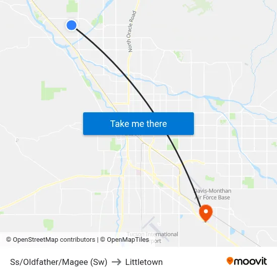 Ss/Oldfather/Magee (Sw) to Littletown map