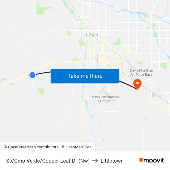 Ss/Cmo Verde/Copper Leaf Dr (Nw) to Littletown map