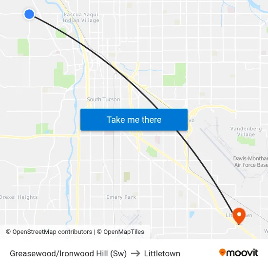 Greasewood/Ironwood Hill (Sw) to Littletown map