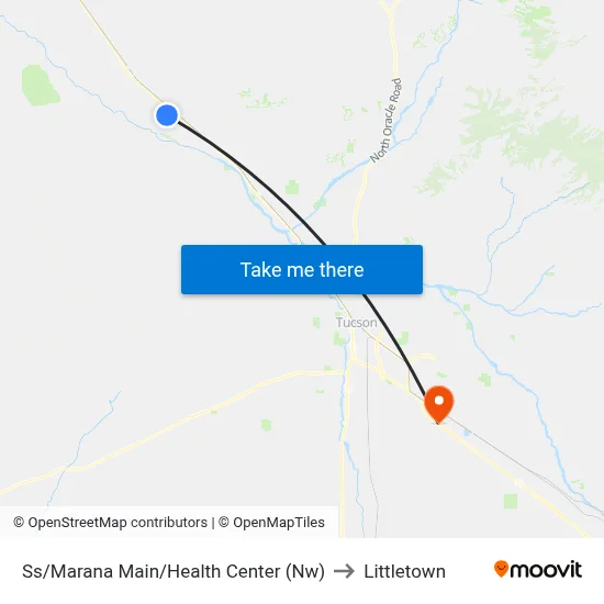 Ss/Marana Main/Health Center (Nw) to Littletown map