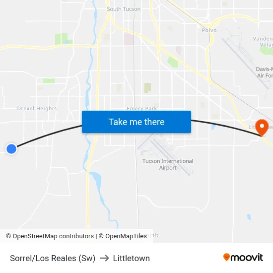 Sorrel/Los Reales (Sw) to Littletown map