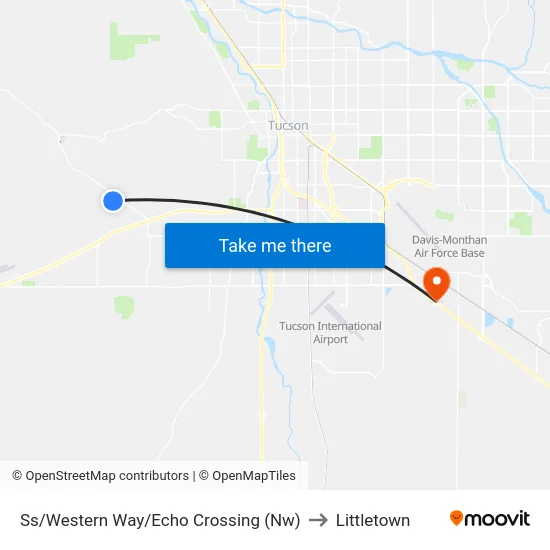 Ss/Western Way/Echo Crossing (Nw) to Littletown map